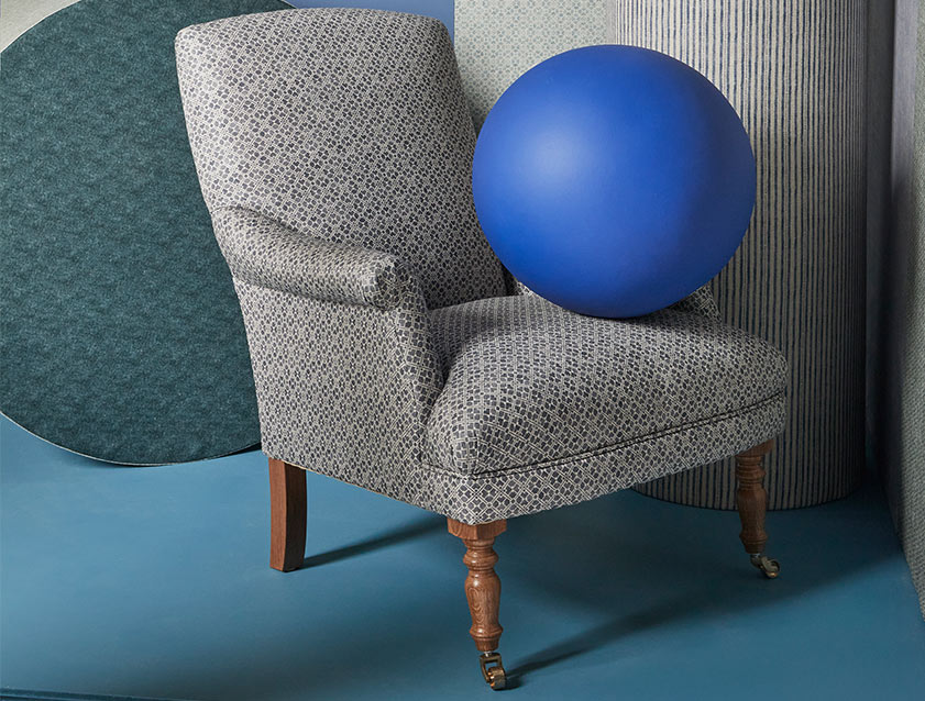 Snape chair in Spill Resistant Sussex Tile Ink